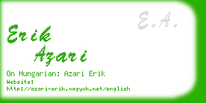 erik azari business card